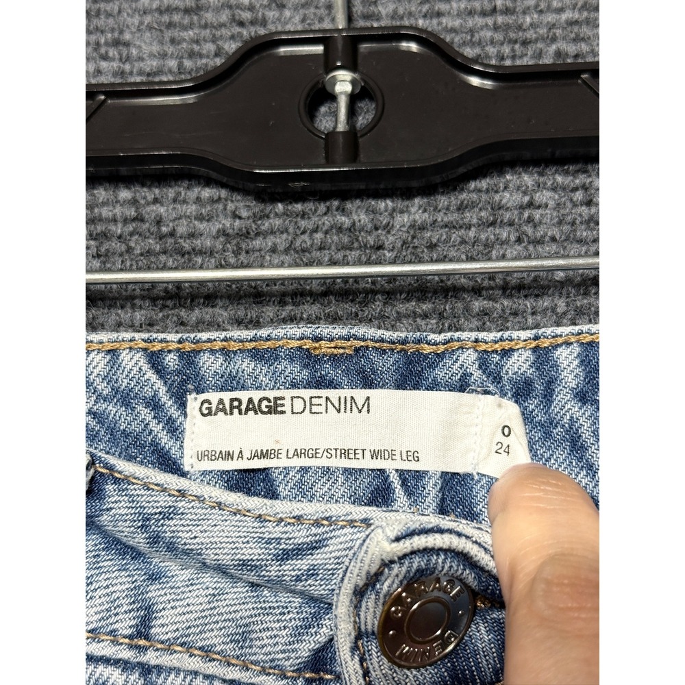 Garage Denim Jeans Women 0 Blue Street Wide Leg High Rise 100067418 - Picture 3 of 11